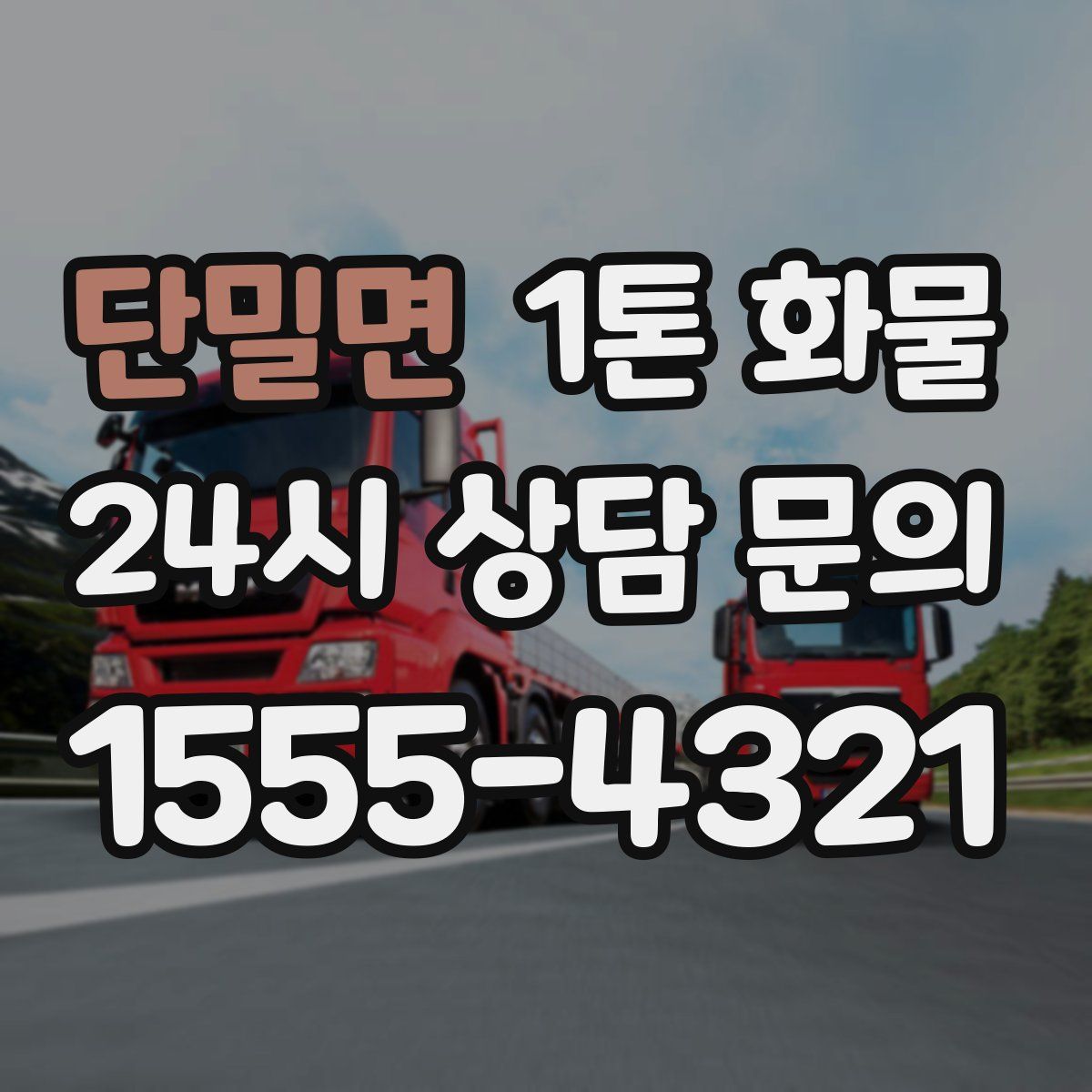 단밀면 1톤 화물