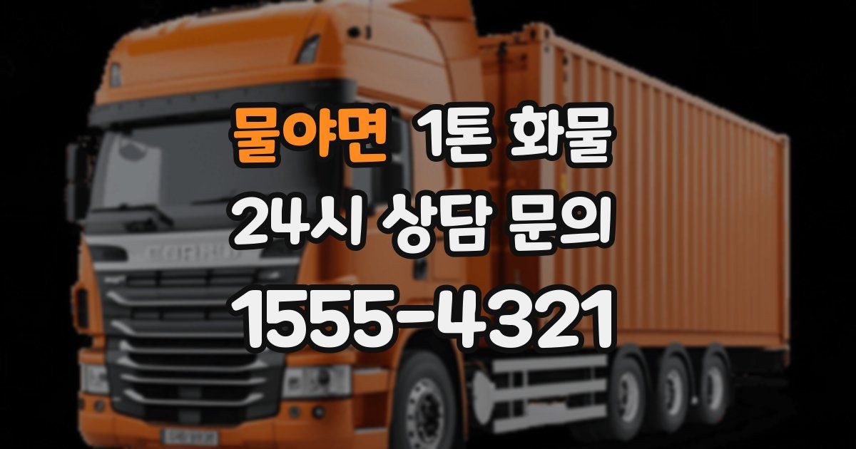 물야면 1톤 화물