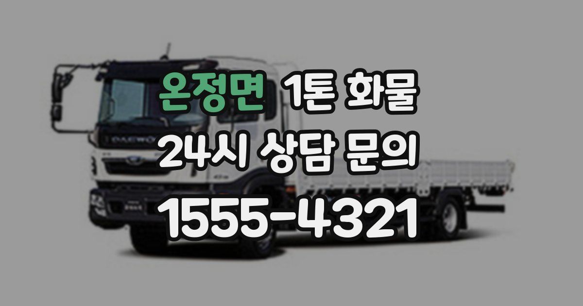 온정면 1톤 화물