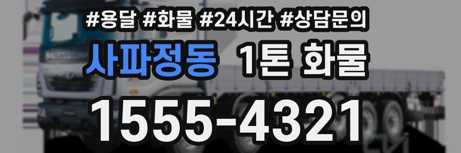 사파정동 1톤 화물