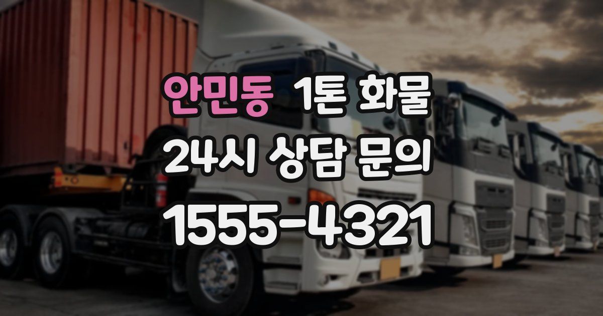 안민동 1톤 화물