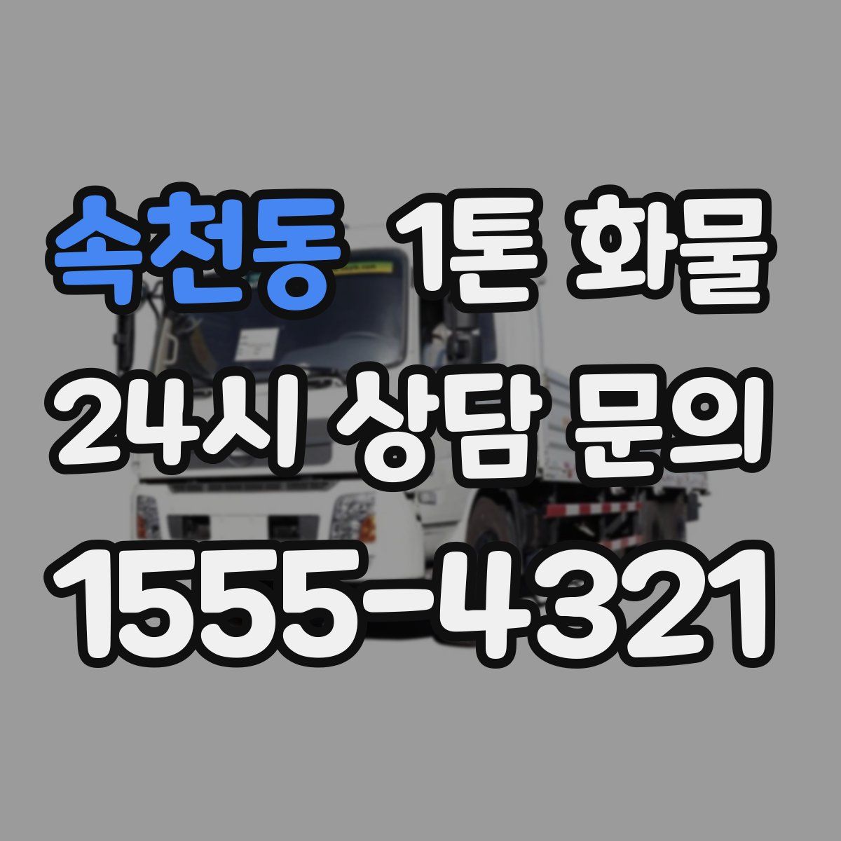 속천동 1톤 화물