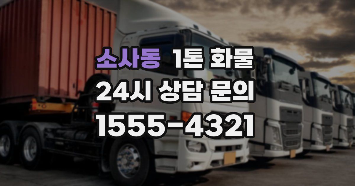 소사동 1톤 화물