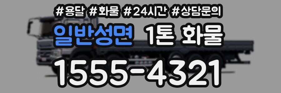 일반성면 1톤 화물