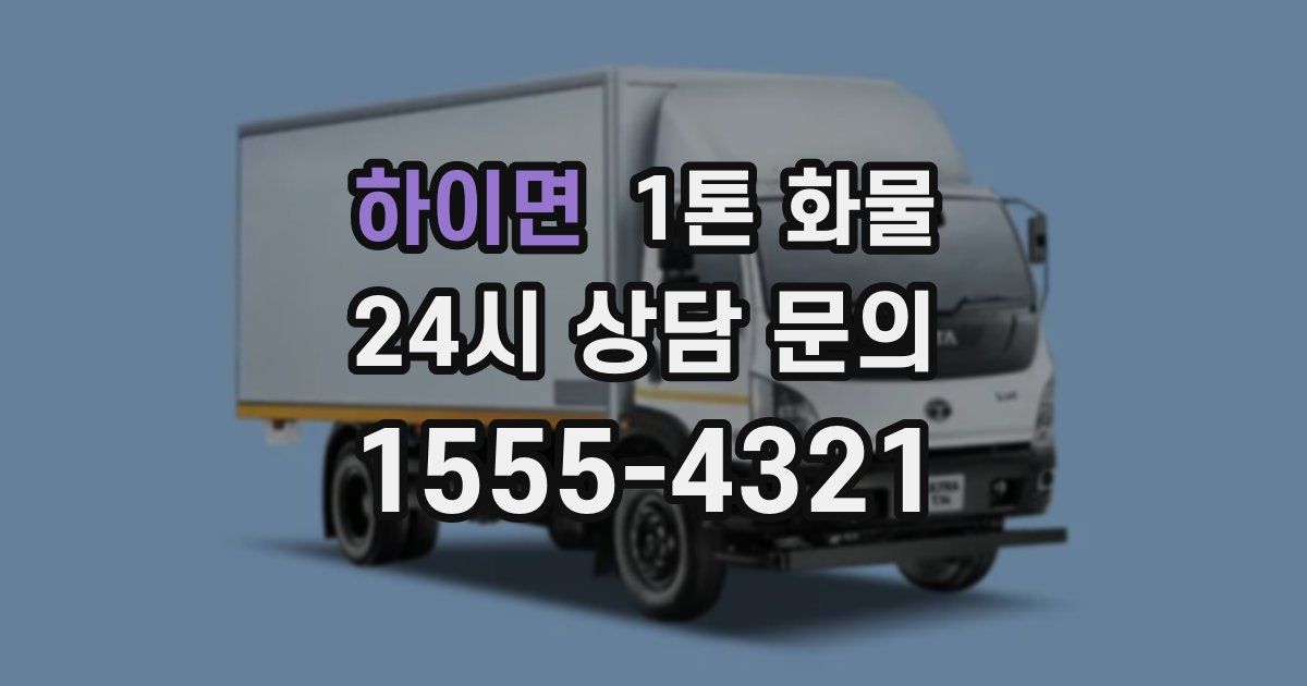 하이면 1톤 화물