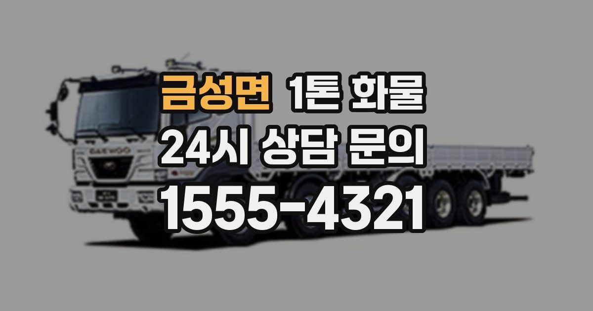 금성면 1톤 화물