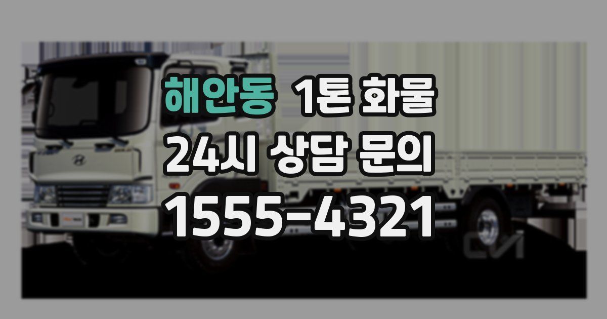 해안동 1톤 화물