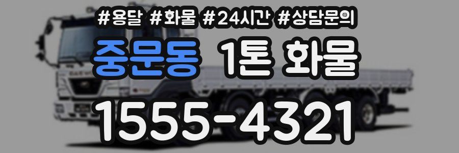 중문동 1톤 화물