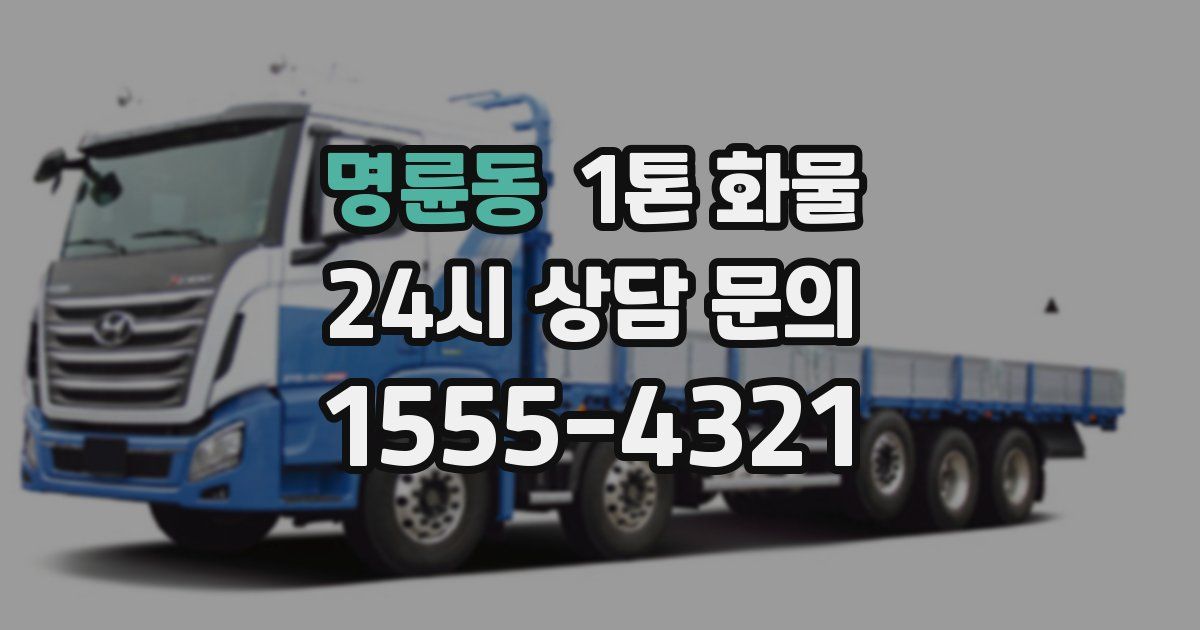 명륜동 1톤 화물