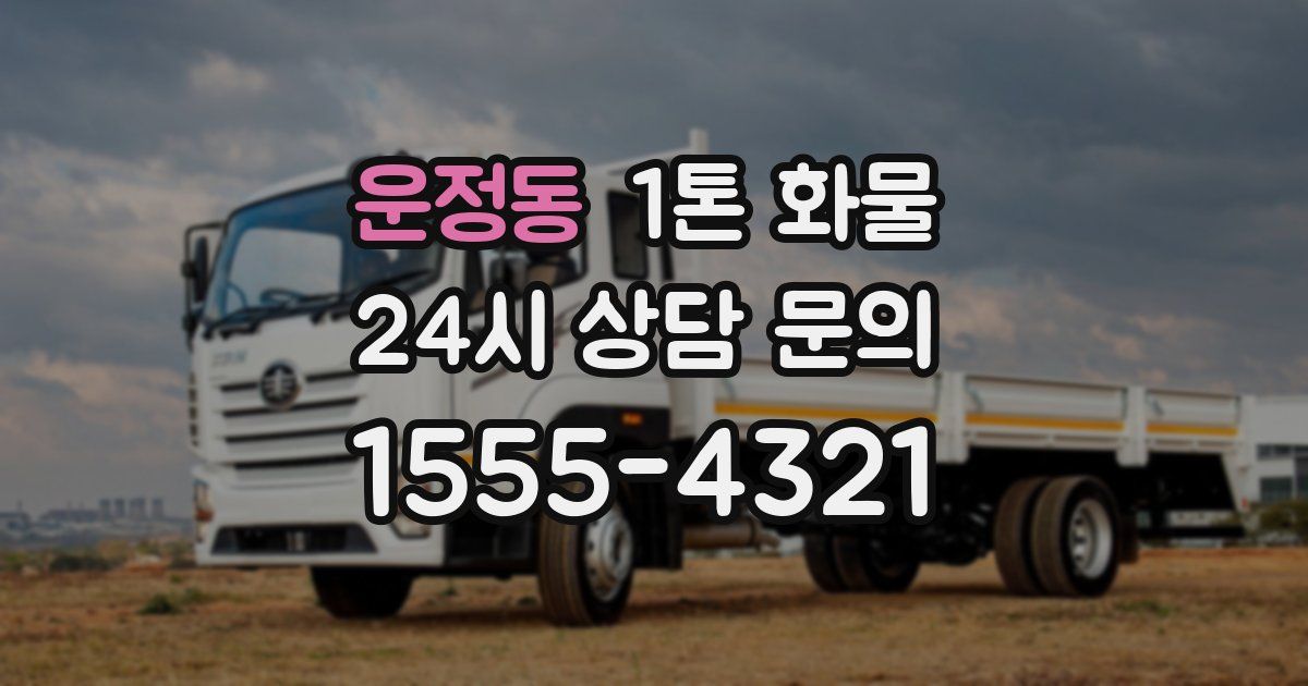 운정동 1톤 화물