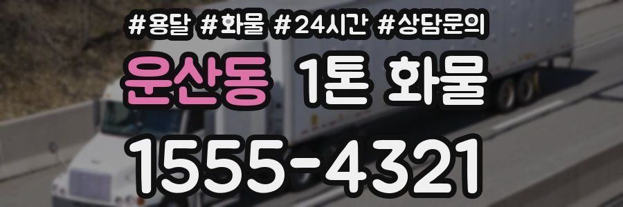 운산동 1톤 화물