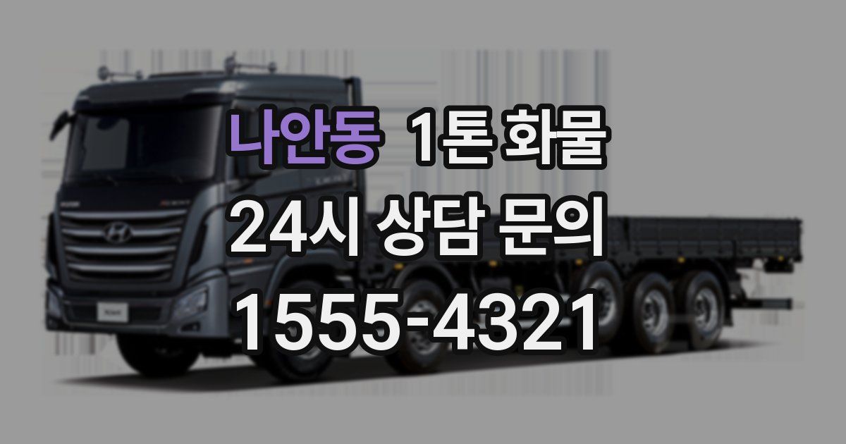 나안동 1톤 화물