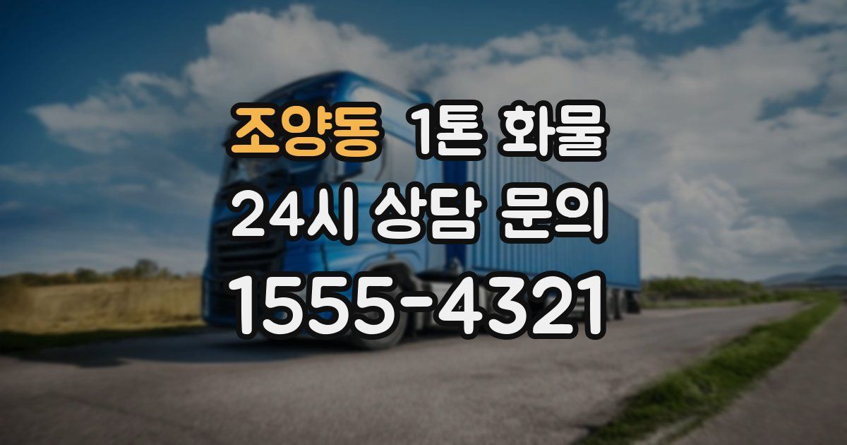 조양동 1톤 화물