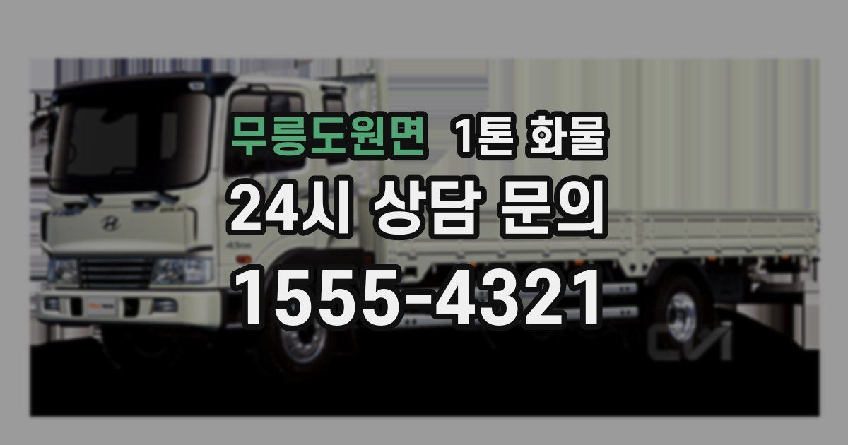 무릉도원면 1톤 화물