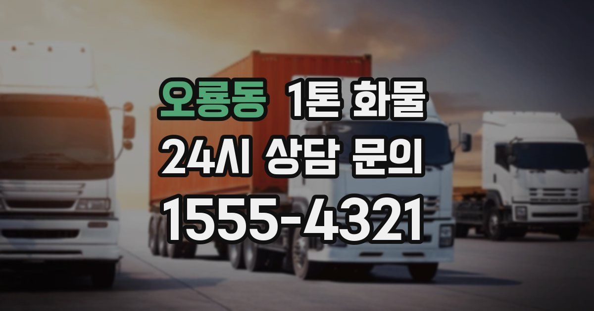 오룡동 1톤 화물