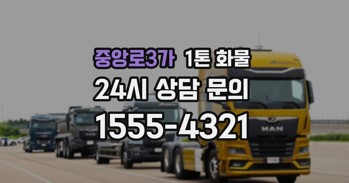 중앙로3가 1톤 화물