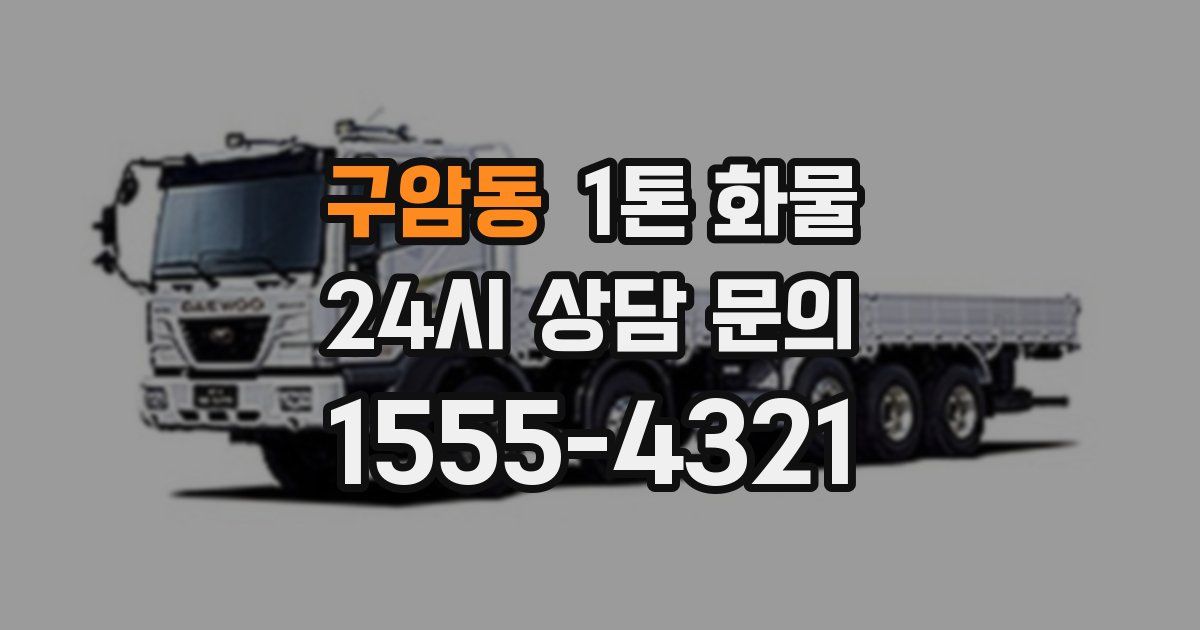 구암동 1톤 화물