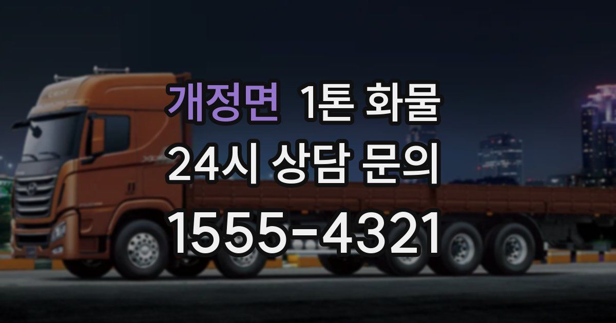 개정면 1톤 화물