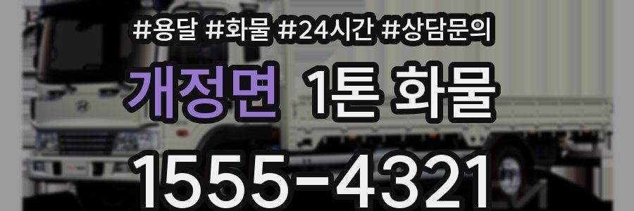 개정면 1톤 화물