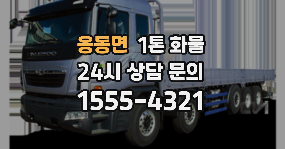옹동면 1톤 화물