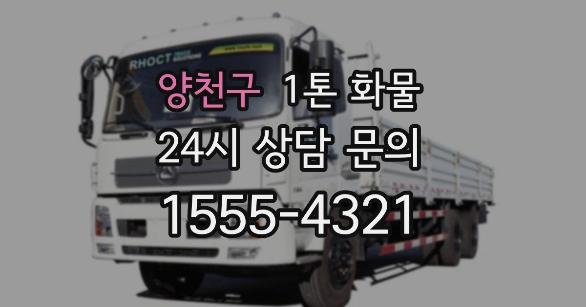 양천구 1톤 화물