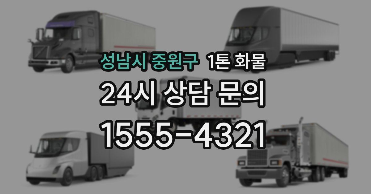 성남시 중원구 1톤 화물