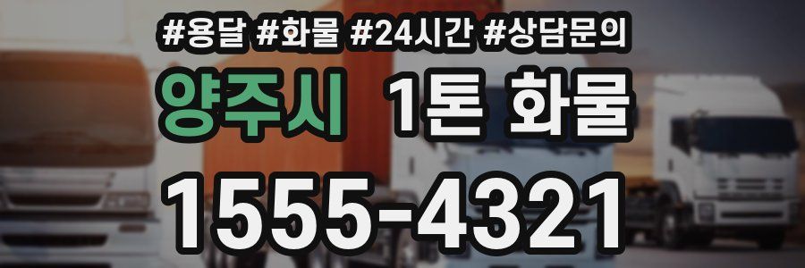 양주시 1톤 화물