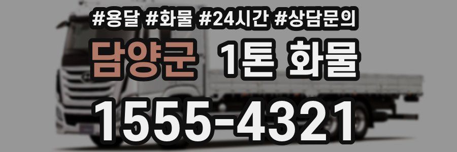 담양군 1톤 화물