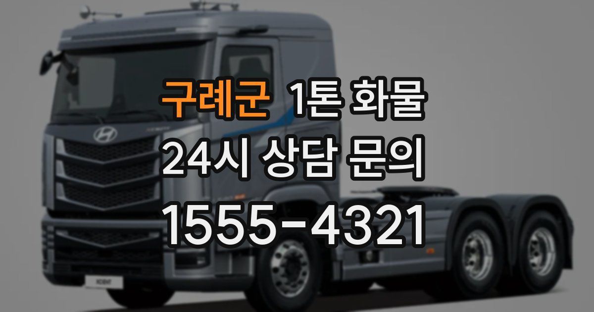 구례군 1톤 화물