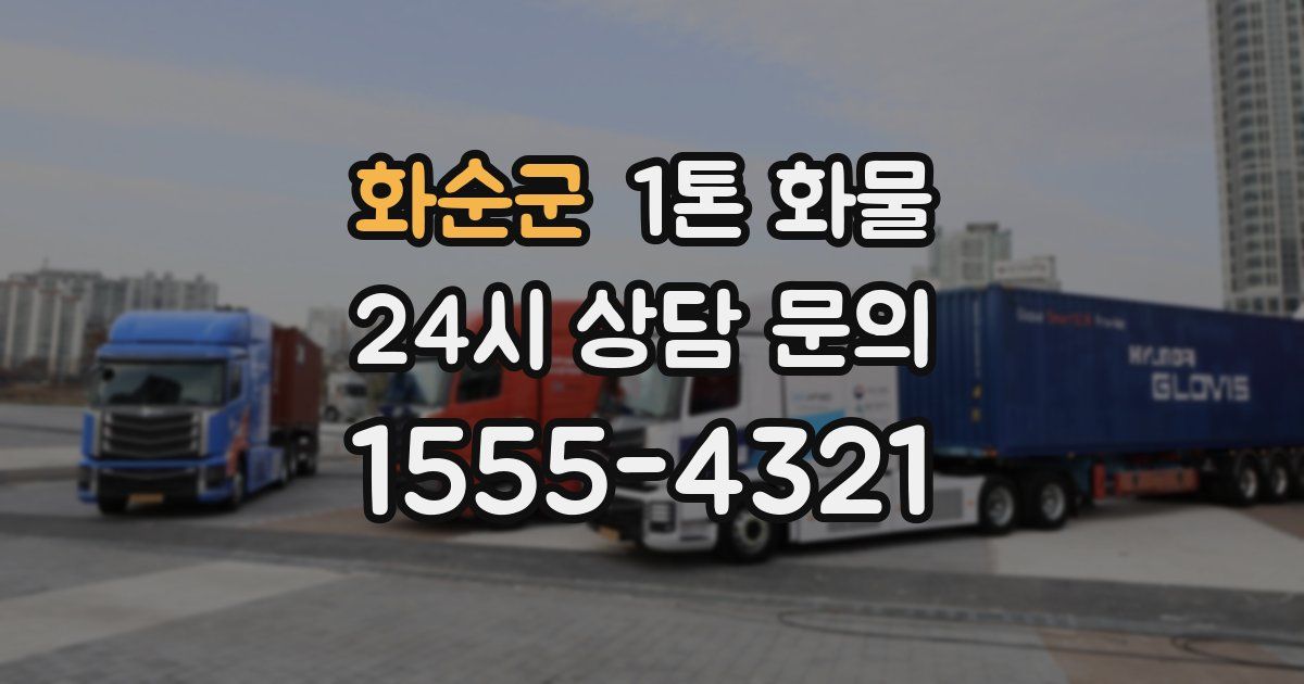화순군 1톤 화물