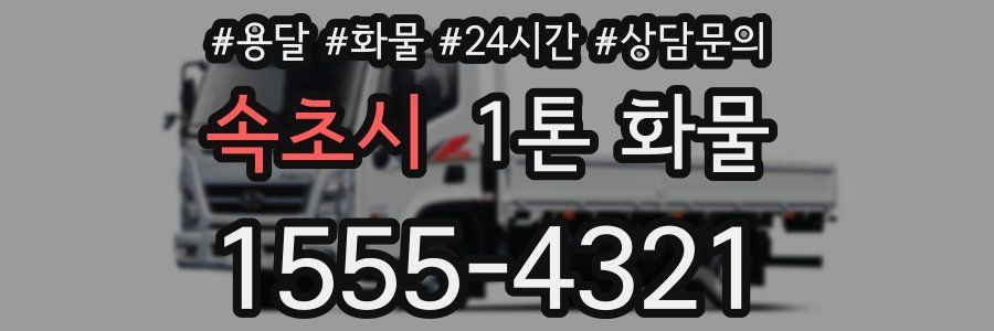 속초시 1톤 화물