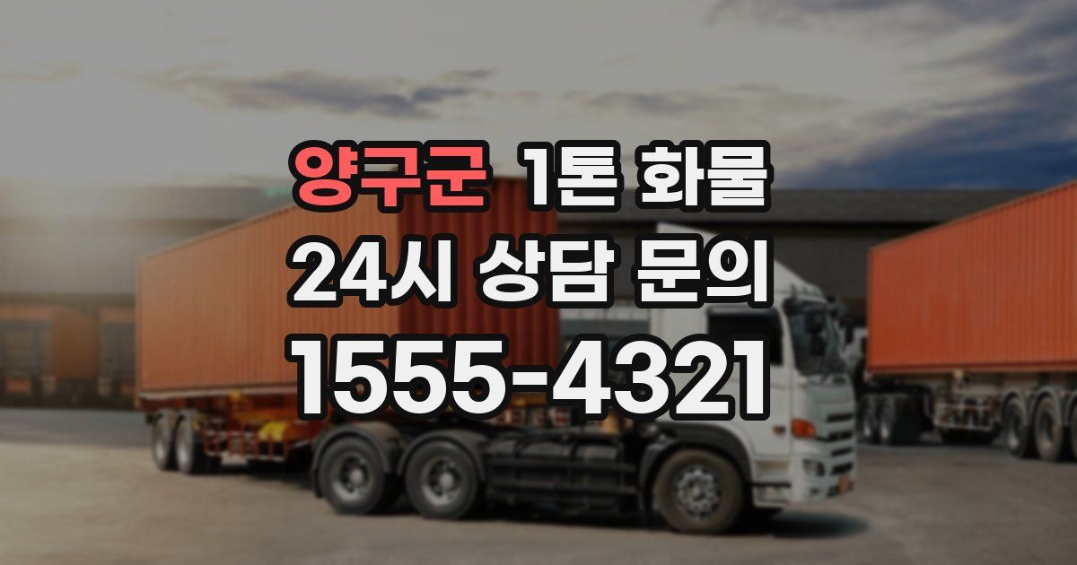 양구군 1톤 화물
