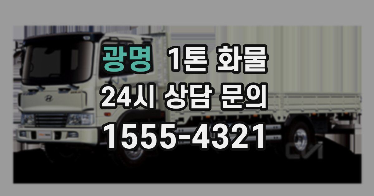 광명 1톤 화물