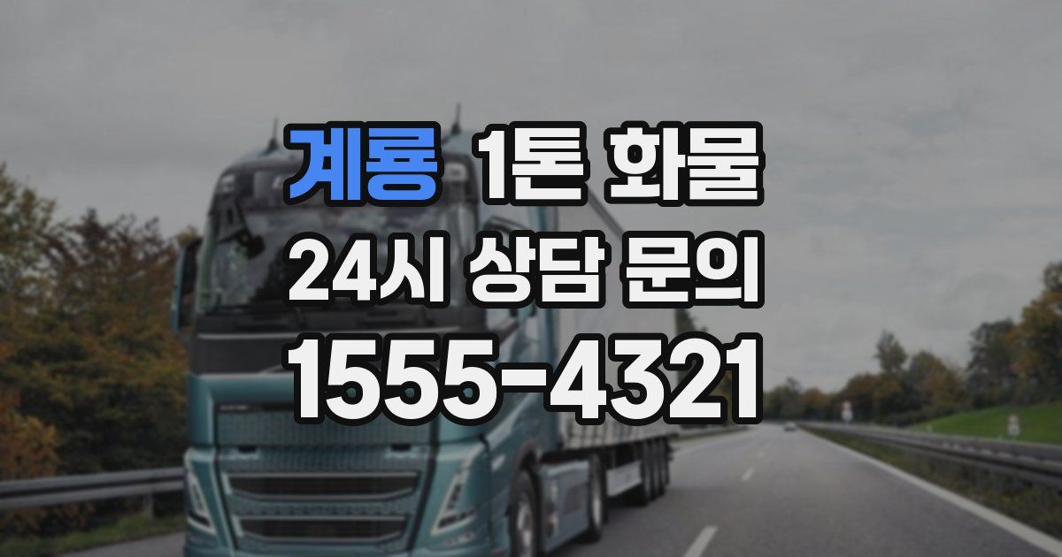 계룡 1톤 화물