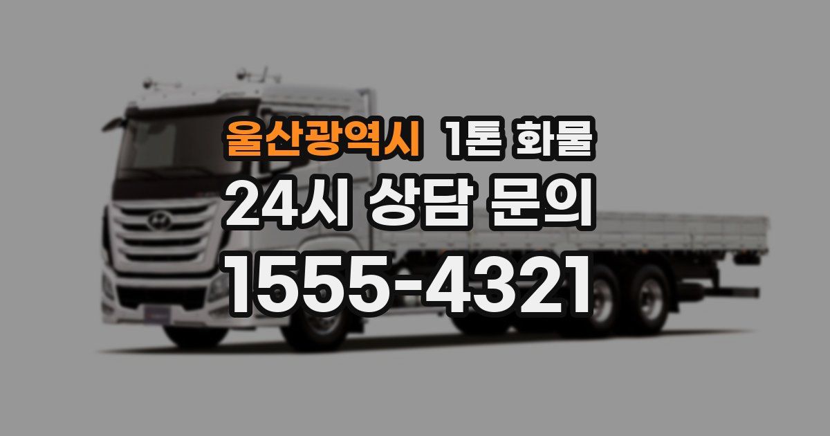 울산광역시 1톤 화물