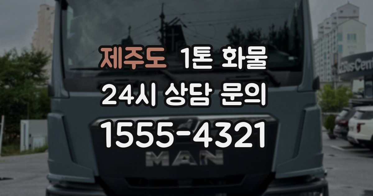 제주도 1톤 화물