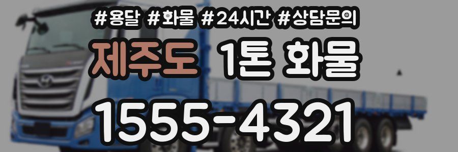제주도 1톤 화물