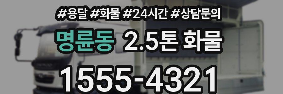 명륜동 2.5톤 화물