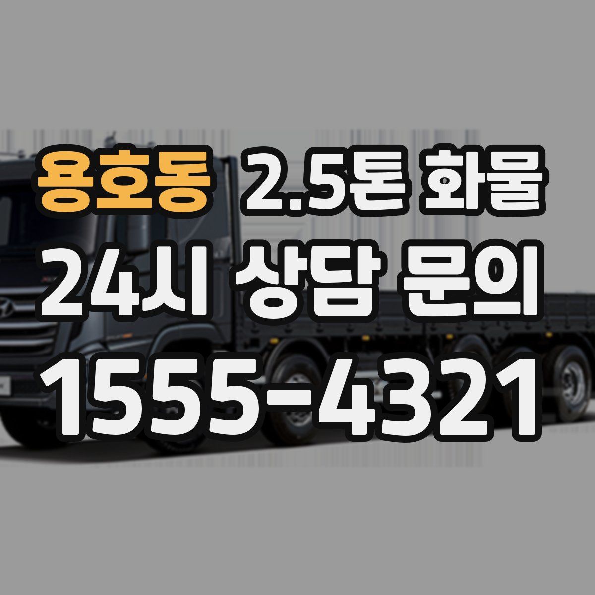 용호동 2.5톤 화물