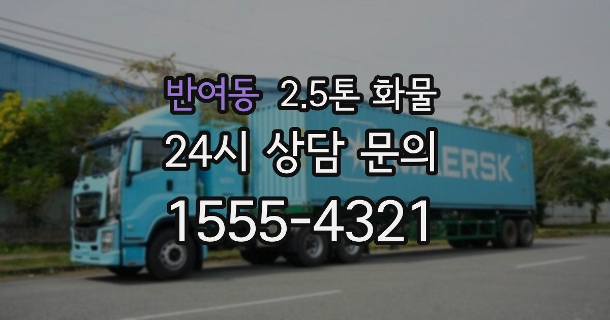 반여동 2.5톤 화물
