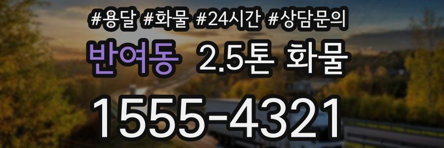 반여동 2.5톤 화물