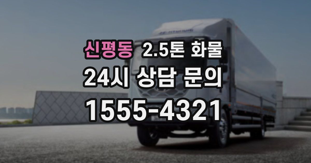 신평동 2.5톤 화물