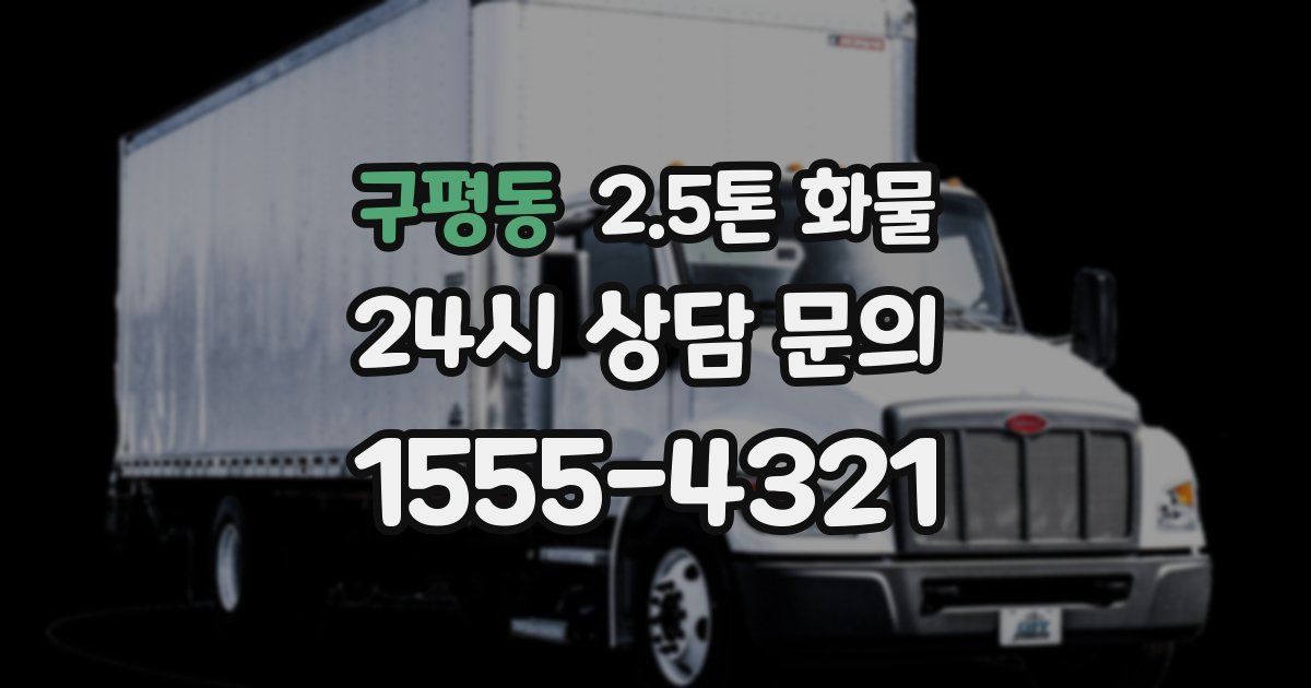 구평동 2.5톤 화물