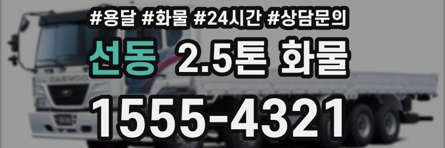 선동 2.5톤 화물