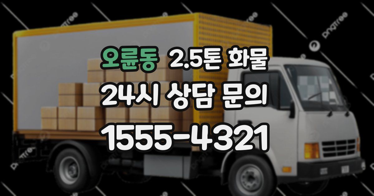 오륜동 2.5톤 화물