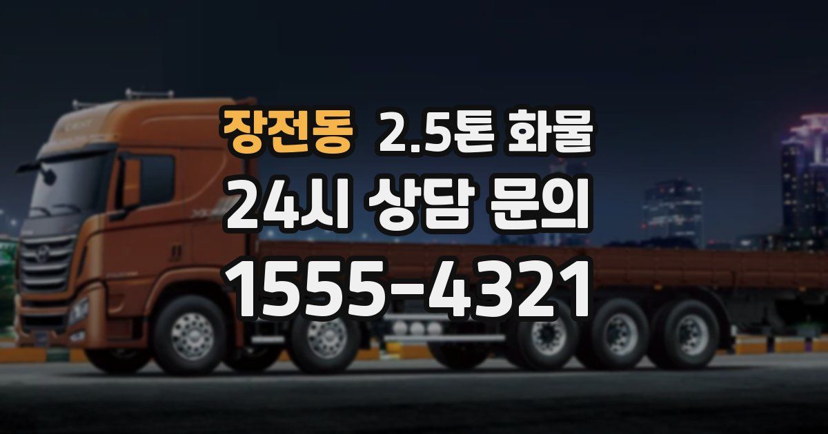 장전동 2.5톤 화물