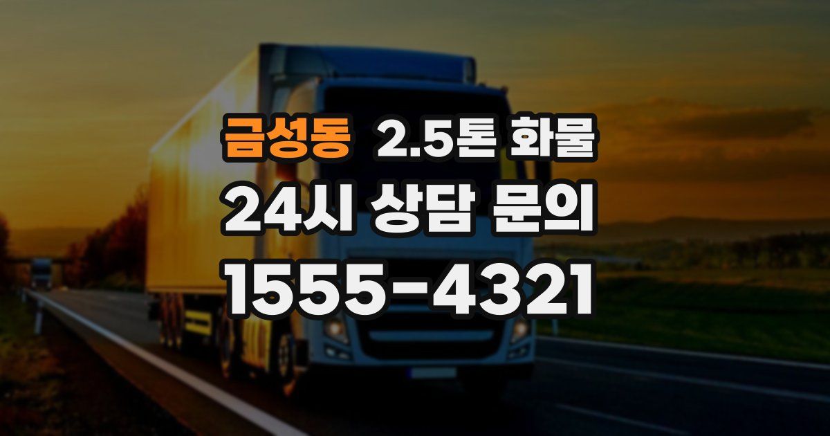 금성동 2.5톤 화물