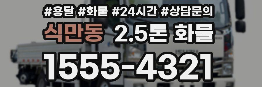 식만동 2.5톤 화물