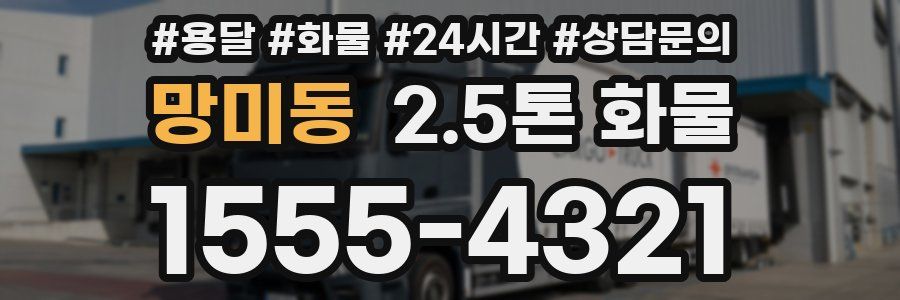 망미동 2.5톤 화물