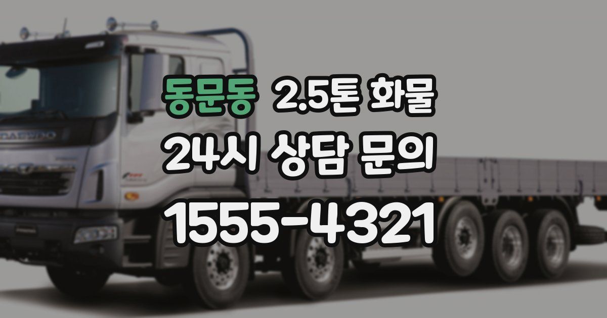 동문동 2.5톤 화물